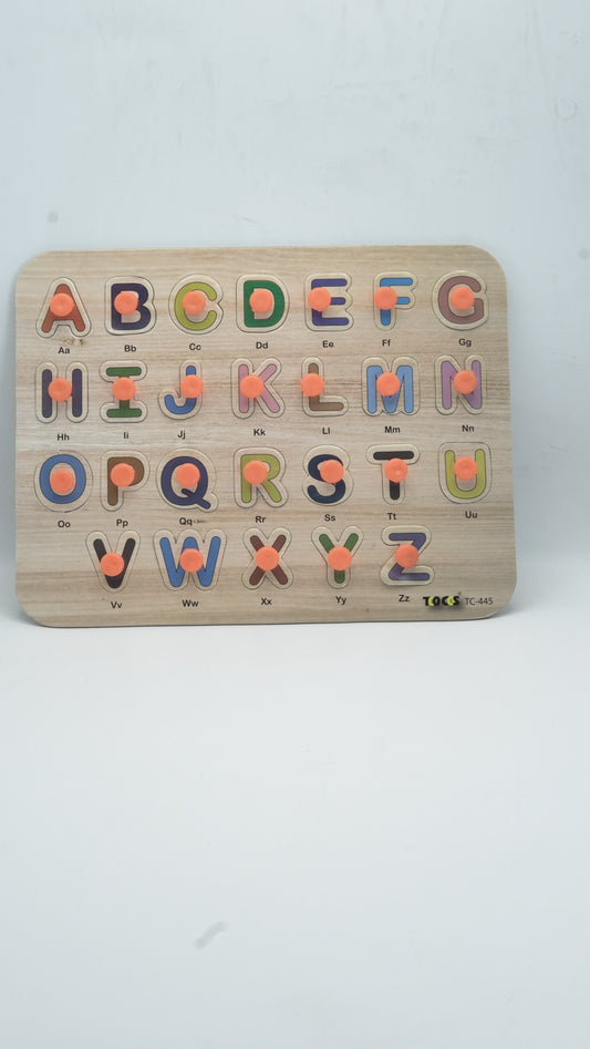 Wooden ABC Alphabet 3D Puzzle Board for Toddlers (Small Case)