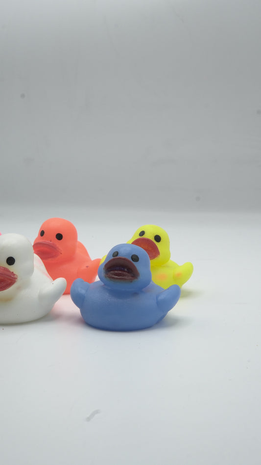 Colorful Mini Rubber Duckies Set: Floating & Squeaky Bath Toys
