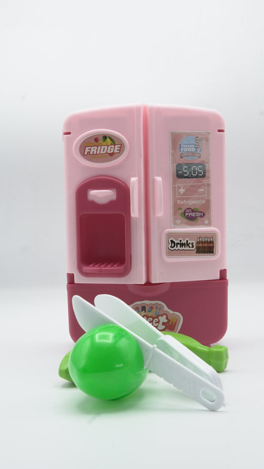 "Delicious Kitchen" Kids' Pretend Play Refrigerator & Food Cutting Set