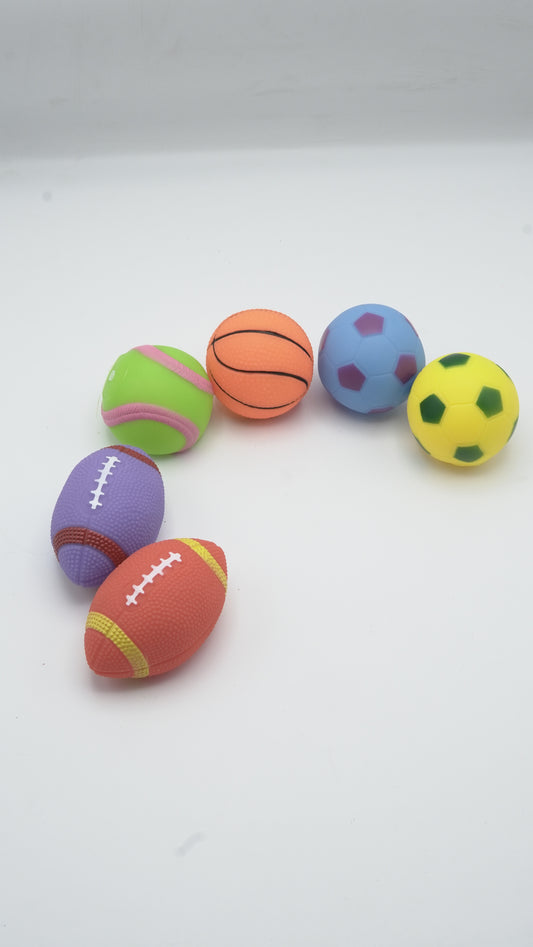 Kids' Soft PVC Sports Ball Play Set: Squeaky Bath & Play Toys