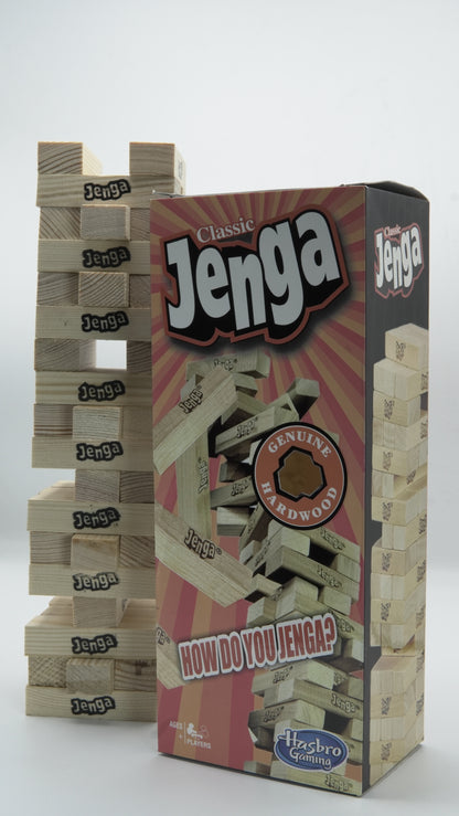 Handcrafted "Classic Jenga" Wood Block Stacking Game