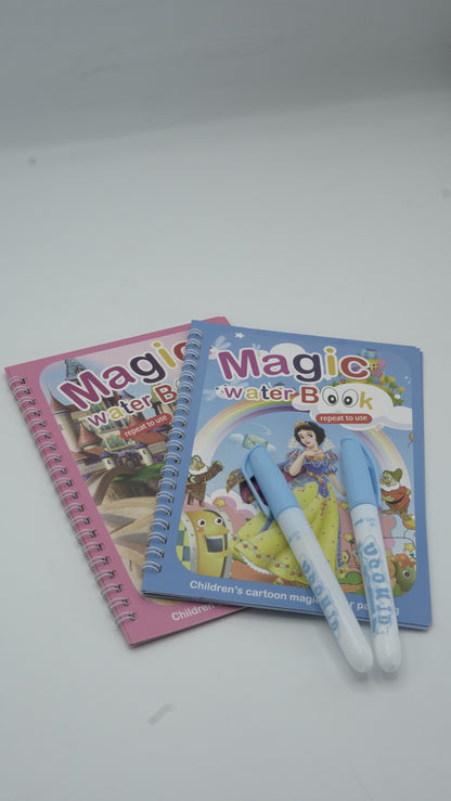 "Magic Water Book" Reusable & Mess-Free Kids' Coloring Book with Pen