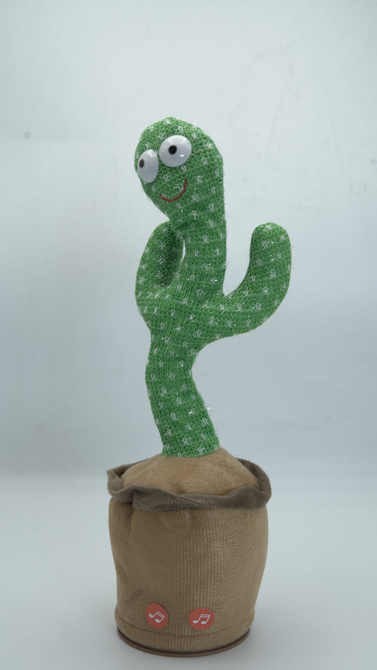 Interactive "Dancing Cactus" Talking, Singing, & Recording Plush Toy