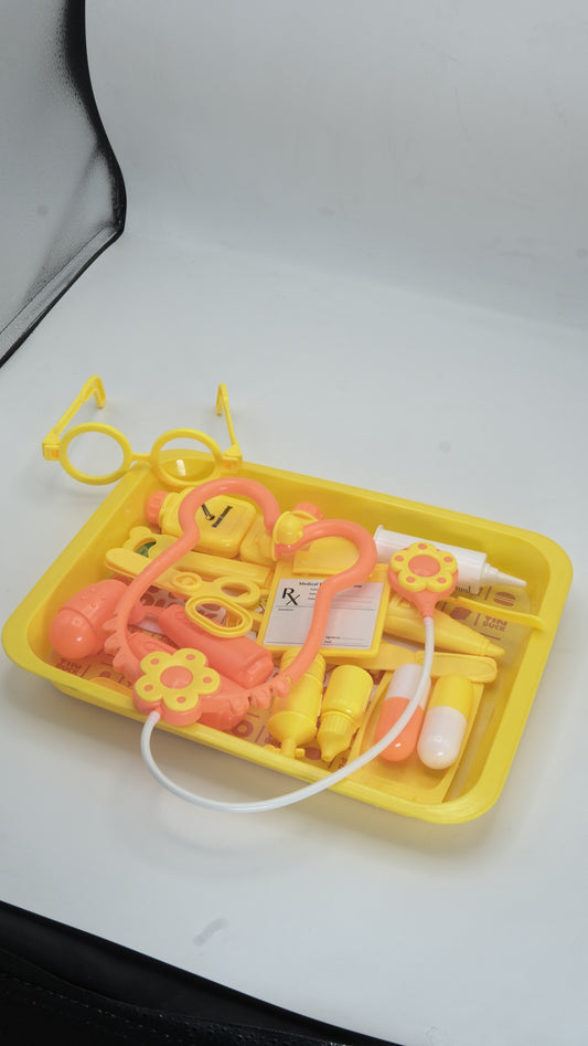 Kids' Pretend Play Doctor Set: Educational Medical Kit with Tray